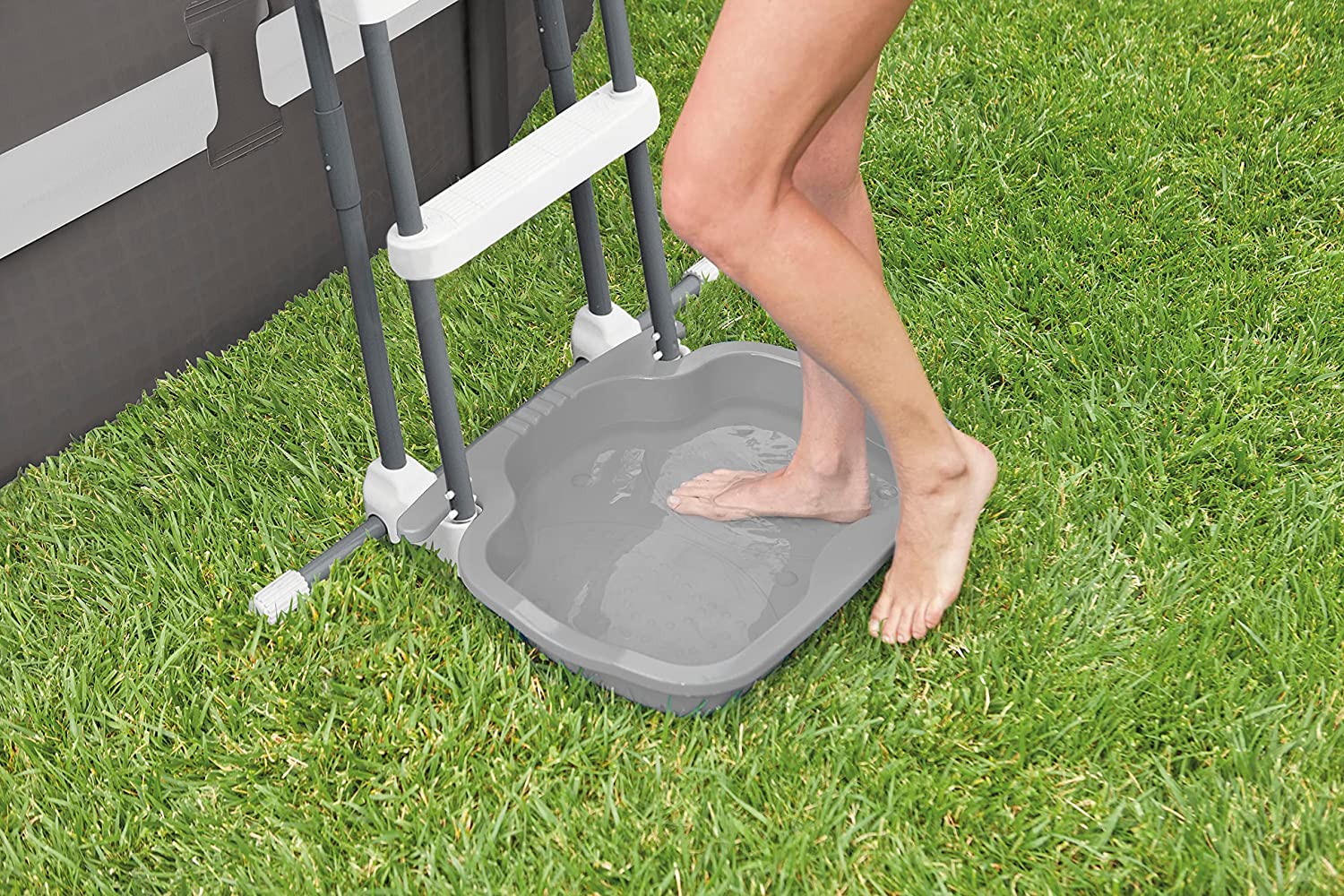 Pédiluve Gonflable 87x65 Cm - Bassin Rangement Pieds Pour Piscine, Spa Ou Camping - Portable