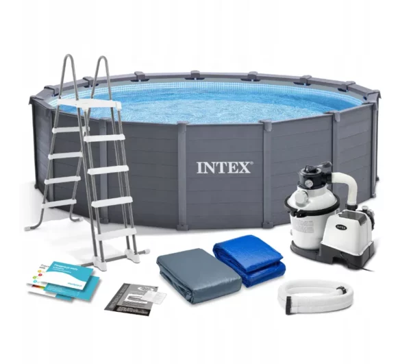 Piscine Graphite 4,78 x 1,24m Intex