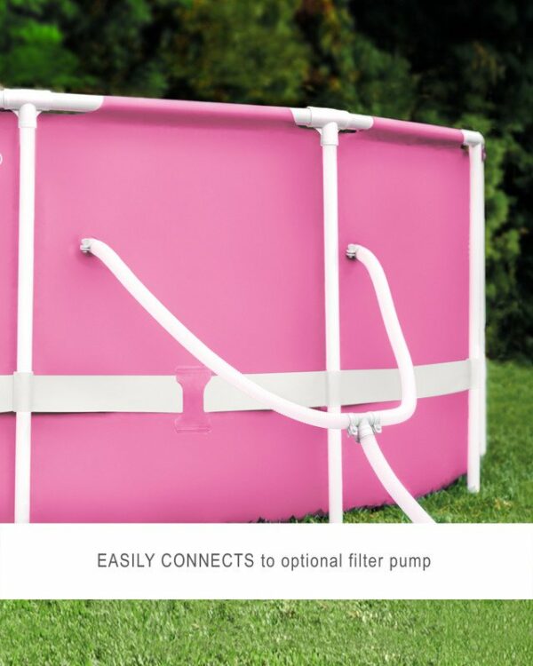 Piscine hors sol à cadre en métal rose - 244 × 76 cm Intex 28290 – Image 5