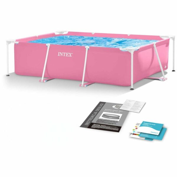 Piscine hors sol rectangulaire rose - 2,2 m x 1,5 m x 0,6 m INTEX 28266NP