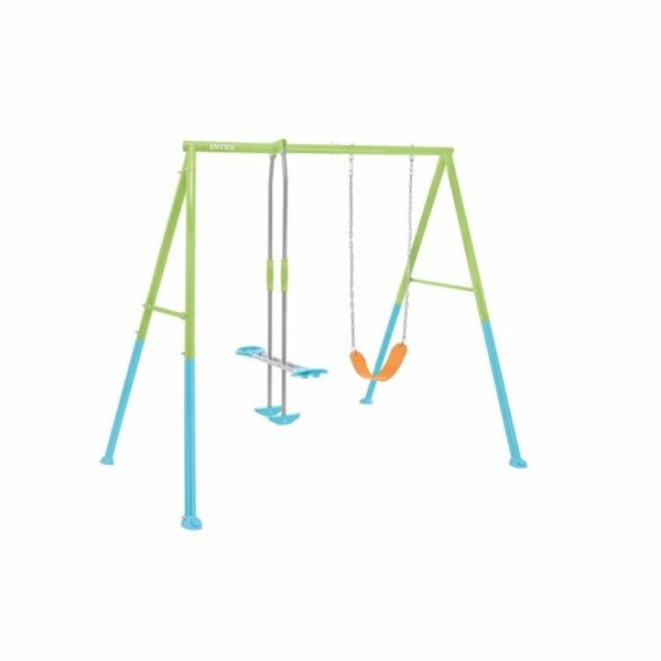 Portique-balançoire couleurs 2 agrès face à face et balançoire INTEX 44120