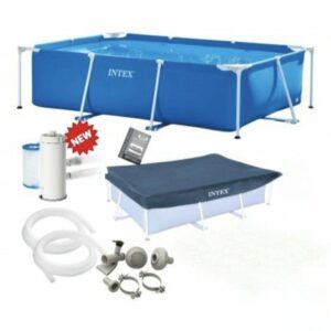 Pack Piscine tubulaire Intex rectangulaire 3,00 x 2,00 x 0,75m + pompe C530 +  couverture 28272NP