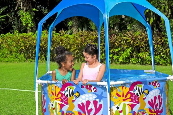 Piscine De Jardin Cadre Avec Toit 183 cm x 51 cm Bestway 5618T – Image 4