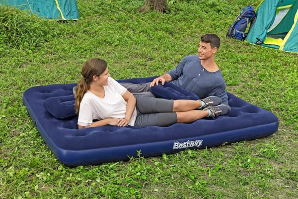 Bestway 67374 Matelas gonflable camping Pavillo™ 2 places 191 x 137 x 22 cm avec pompe à main  +2 oreillers – Image 6