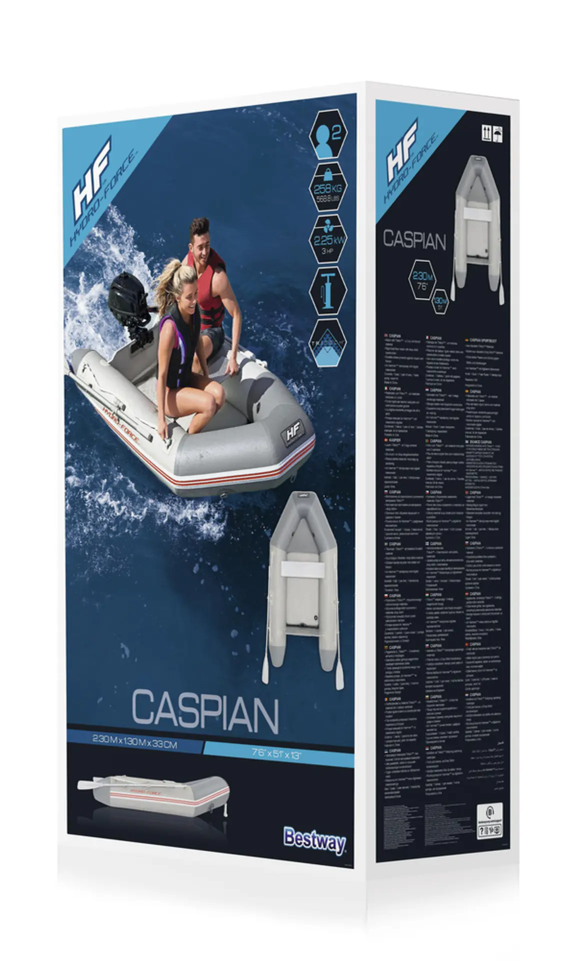 Bestway 65046 Hydro-Force Kit Bateau Caspian pour 2 Personnes 230 x 130 x 33 cm – Image 6