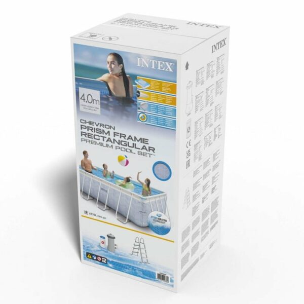 Grande Piscine Tubulaire rectangulaire Chevron 4x2x1m Intex 26780np – Image 5