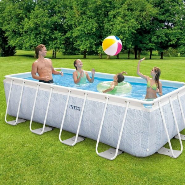 Grande Piscine Tubulaire rectangulaire Chevron 4x2x1m Intex 26780np – Image 3