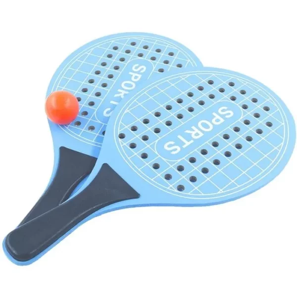 Raquette Batch en Bois + balls - Bleu