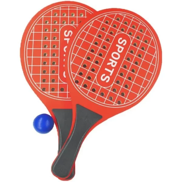 Raquette Batch en Bois + balls - Rouge