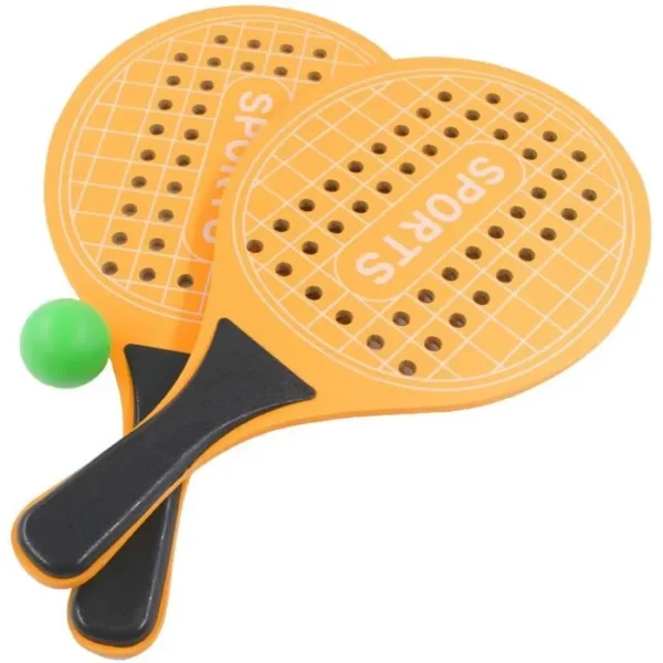 Raquette Batch en Bois + balls - Orangé