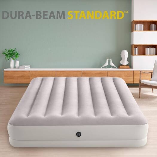 Matelas gonflable Intex Queen Dura, Beam Prestige Mid, Rise avec port USB150, dimensions gonflé : 1,52 m x 2,03 m x 30 cm, 64179 – Image 9