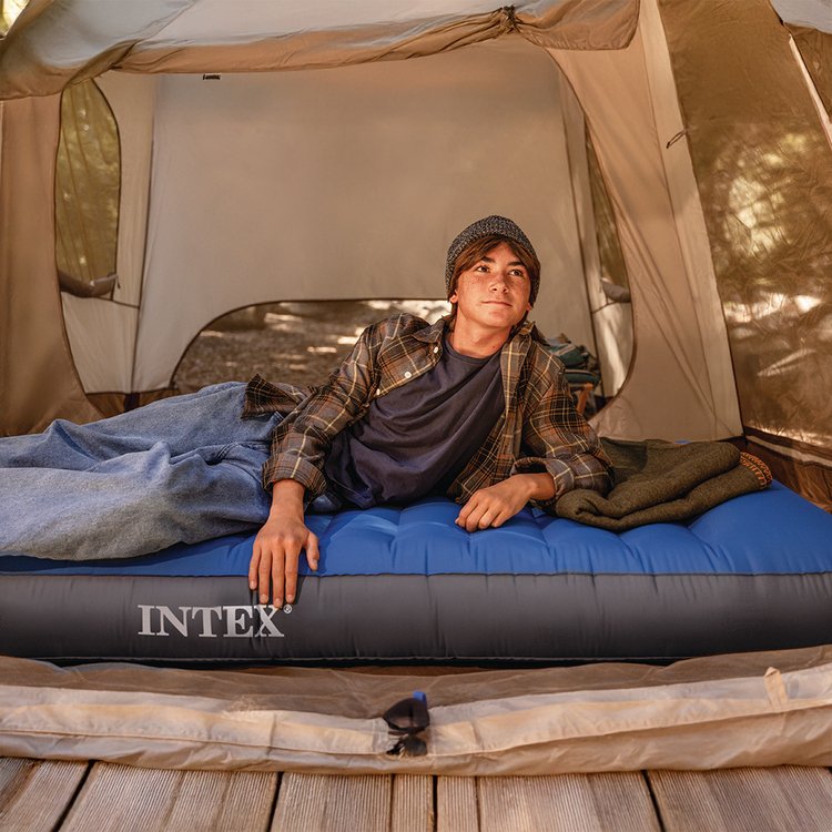 Matelas camping TPU Blue USB 1 personne INTEX 64011 – Image 2